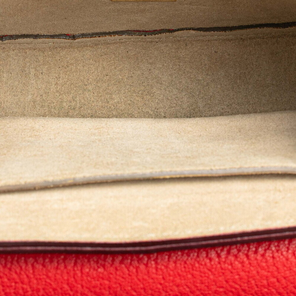 Chloe Shoulder Chain Drew Red Bag Leather View 6